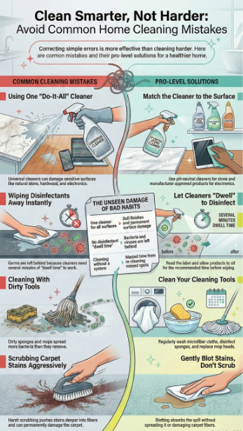 Common Cleaning Mistakes Homeowners Make